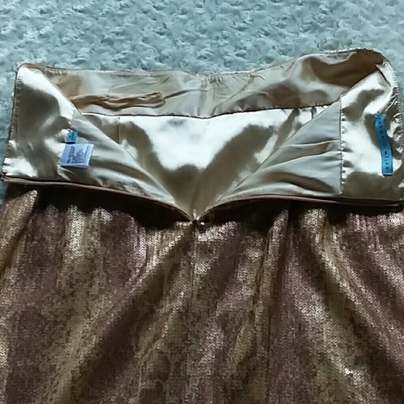 Antonio Melani sequined rose gold snakeskin skirt - Picture 4 of 9